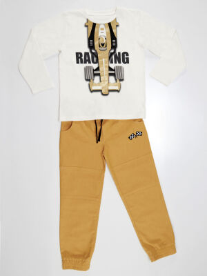 Racing Boy T-shirt&Gabardine Pants Set - 3