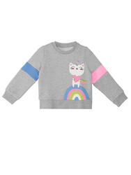 Rainbow Cat Kız Çocuk Alt-Üst Eşofman Takım - Thumbnail