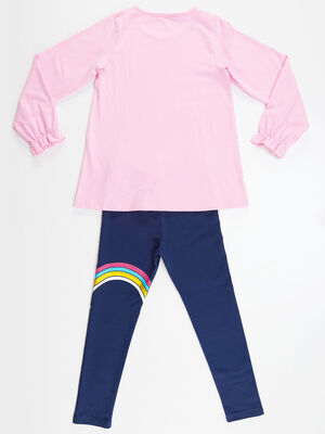 Rainbow Girl Tunic&Leggings Set
