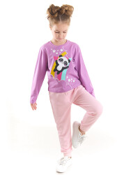 Rainbow Panda Girl T-shirt&Pants Set - 1