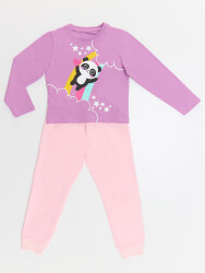 Rainbow Panda Girl T-shirt&Pants Set - 3