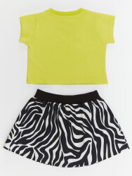 Rainbow Zebra Girl T-shirt&Skirt Set - 4