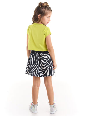 Rainbow Zebra Girl T-shirt&Skirt Set - 2