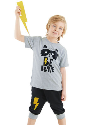 Rakun Erkek Çocuk T-shirt Kapri Şort Takım