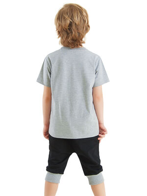 Rakun Erkek Çocuk T-shirt Kapri Şort Takım