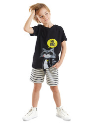 Rakun Erkek Çocuk T-shirt Şort Takım - Thumbnail