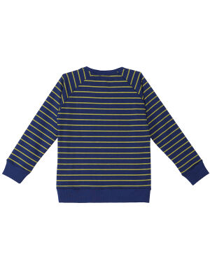 Rawr Dino Boy Striped Navy Sweatshirt - 4