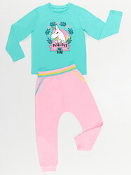 Real Unicorn Girl T-shirt&Pants Set - Thumbnail