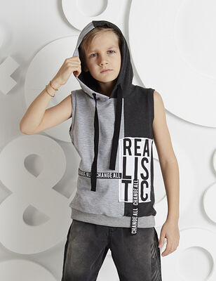 Realistic Sleeveless Hoodie - 1