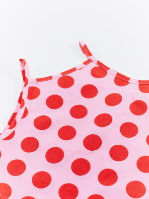 Red Dotted Girl Blouse&Leggings Set - 5