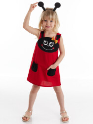 Red Lady Bug Girl Dress - 1