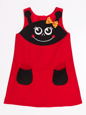 Red Lady Bug Girl Dress - 3