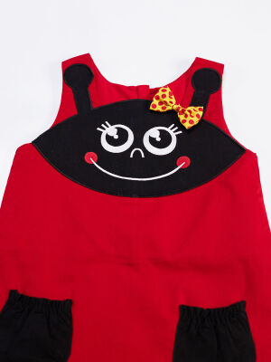 Red Lady Bug Girl Dress - 5