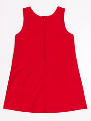 Red Lady Bug Girl Dress - Thumbnail