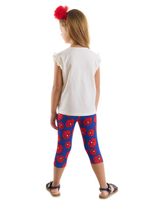 Red Poppy Girl T-shirt&Leggings Set - 2