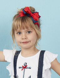 Red&Navy Blue Headband - 4