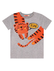 Roar Kaplan Turuncu Erkek Çocuk Yazlık T-shirt Kapri Şort Takım - 5