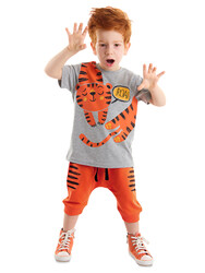 Roar Tiger Boy T-shirt&Harem Pants Set - Thumbnail
