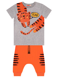 Roar Tiger Boy T-shirt&Harem Pants Set - Thumbnail