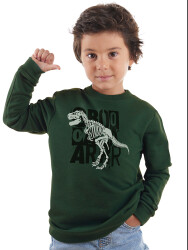 Roarr Dino Erkek Çocuk Haki Sweatshirt - 1