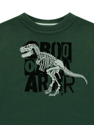 Roarr Dino Erkek Çocuk Haki Sweatshirt - 5