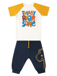 Roarsome Boy T-shirt&Capri Pants Set - 3