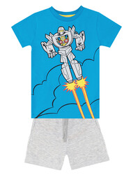 Robot Erkek Çocuk T-shirt Şort Takım - Thumbnail