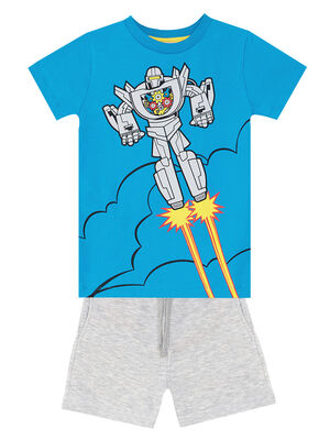 Robot Erkek Çocuk T-shirt Şort Takım