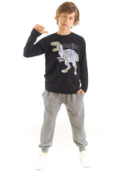 Robotrex Boy T-shirt&Pants Set - Thumbnail