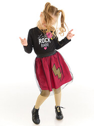 Rock Babe Kız Çocuk Tüllü Elbise - Thumbnail