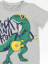 Rock Dino Erkek Çocuk T-shirt Şort Takım - 5