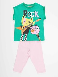 Rock Gang Girl T-shirt&Leggings Set - Thumbnail