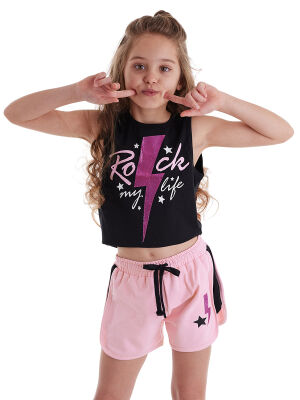 Rock Life Girl Crop Top&Shorts Set - 1