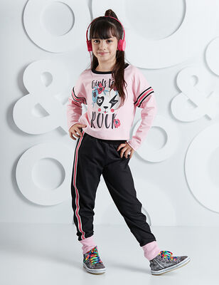 Rock Panda Pink/Black Girl Set - 1