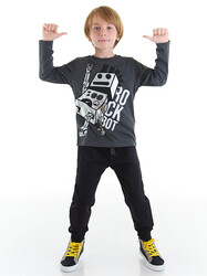 Rock Robot Boy T-shirt&Pants Set - Thumbnail