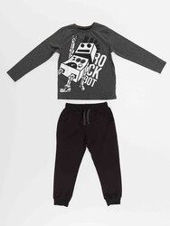 Rock Robot Boy T-shirt&Pants Set - Thumbnail