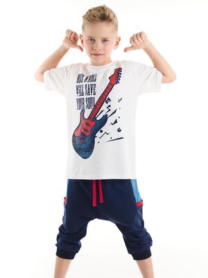 Rock Soul Erkek Çocuk T-shirt Kapri Şort Takım