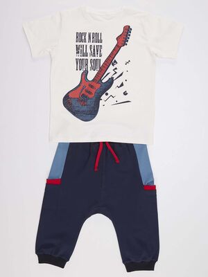 Rock Soul Erkek Çocuk T-shirt Kapri Şort Takım