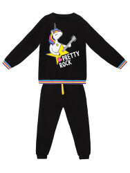 Rock Unicorn Girl Black Tracksuit - 3