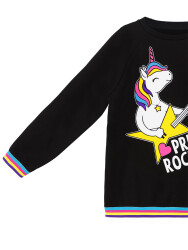 Rock Unicorn Girl Black Tracksuit - 10