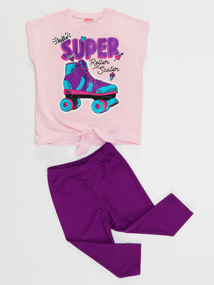 Roller Star Girl T-shirt&Leggings Set