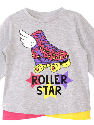 Roller Star Kız Çocuk Kışlık T-shirt Pantolon Takım - 9