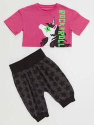R&R Girl T-shirt&Harem Pants Set - Thumbnail