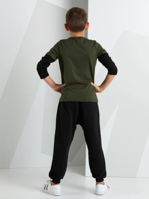 RS Green/Black Boy Pants Set - 2