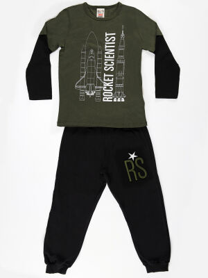 RS Green/Black Boy Pants Set - 3