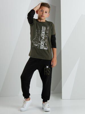 RS Green/Black Boy Pants Set - 1