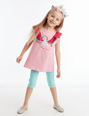 Ruffled Unicorn Girl Tunic Set - 1