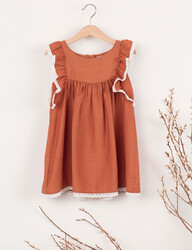 Rusty Colored Girl Dress - 3