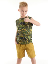 Safari Boy T-shirt&gabardine Shorts Set - 1