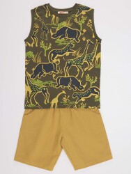 Safari Boy T-shirt&gabardine Shorts Set - 3